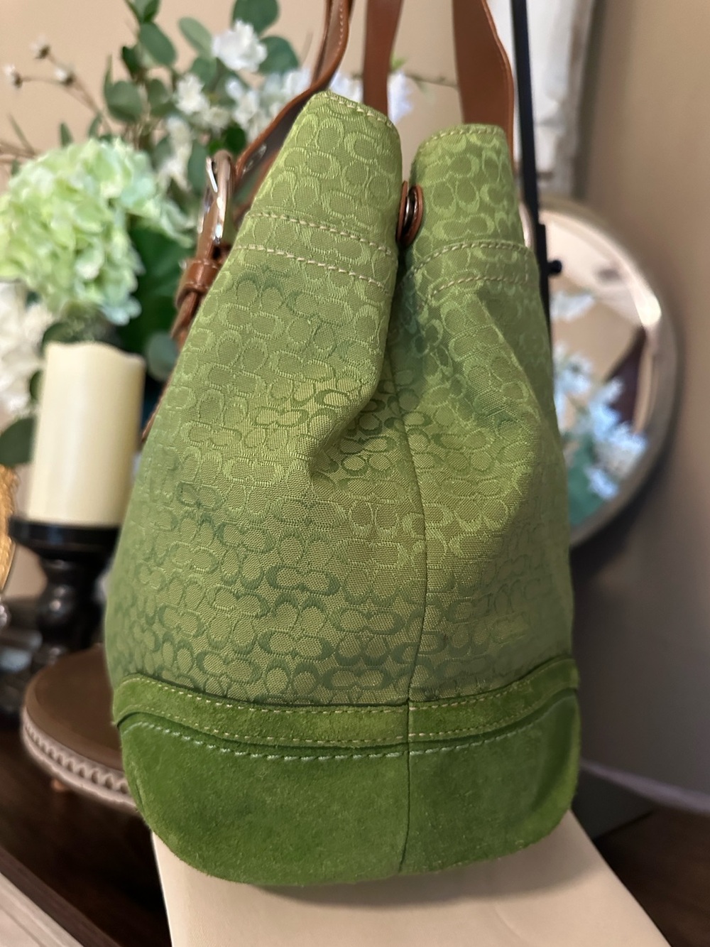 Vintage COACH Y2K Large Soho Signature Jacquard Satchel (Style F10928) - Picture 9 of 16